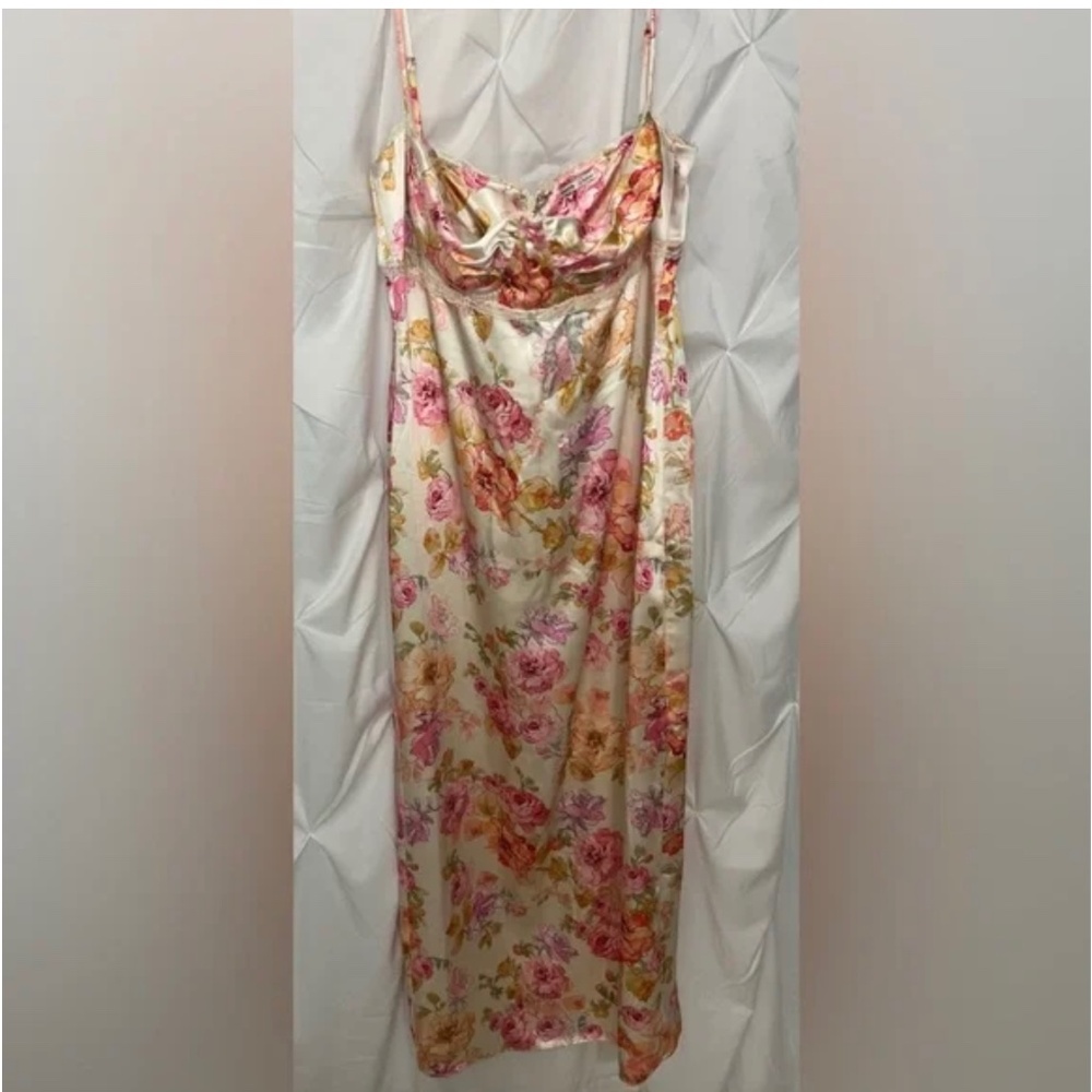 House Of Con Josefina Satin Ivory Floral